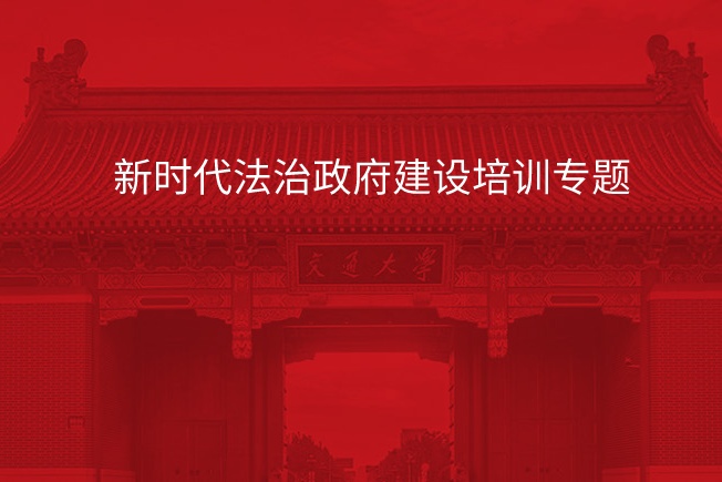 新时代法治政府建设培训专题